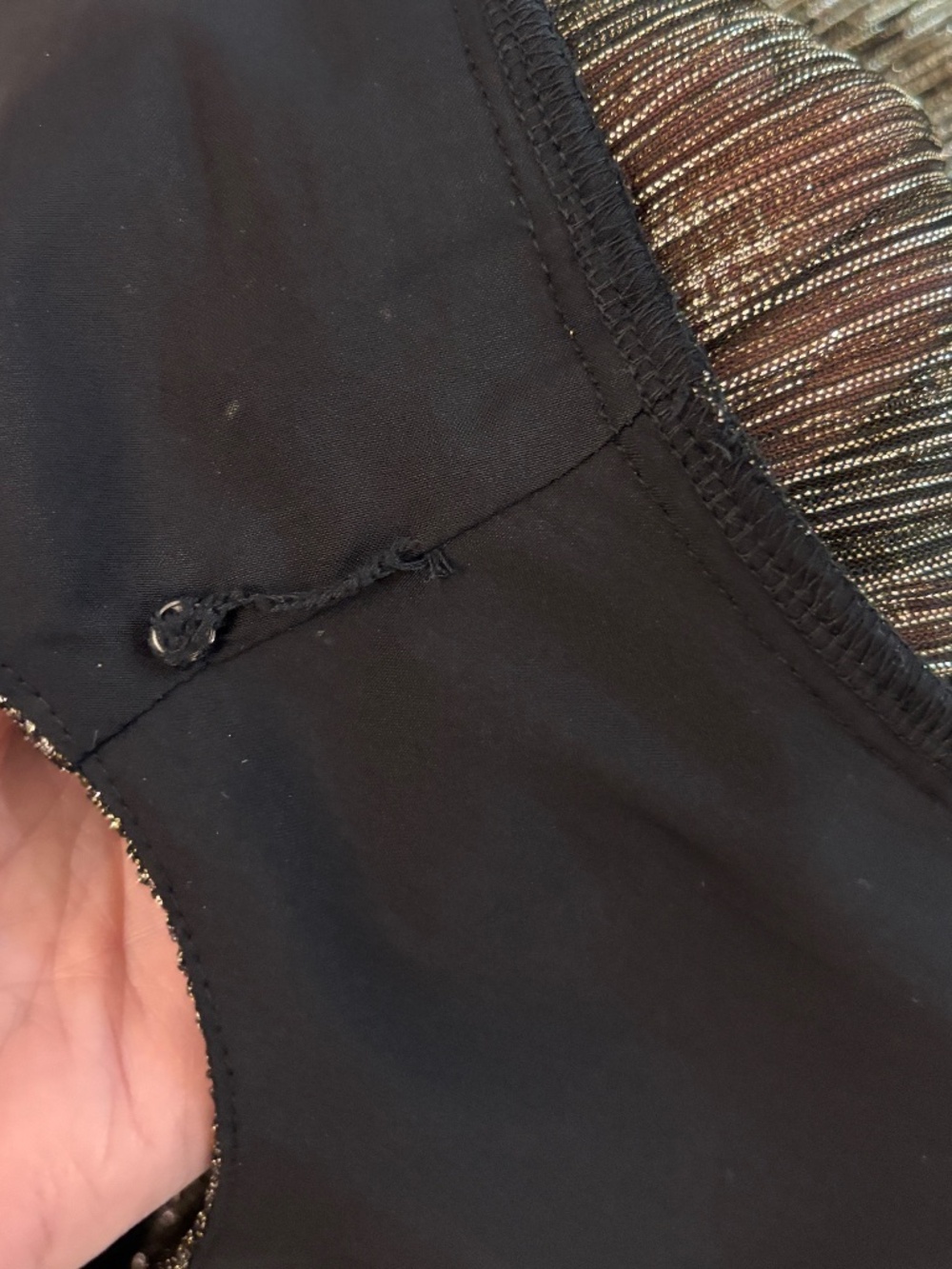 Banana Republic Shift Dress  (No Belt) - Gold & Silver Metallic Shimmer Size 4P - Picture 8 of 11